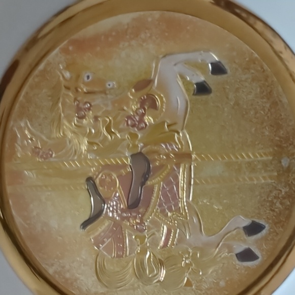 Art of Chokin Carousel horse plate - Picture 2 of 4